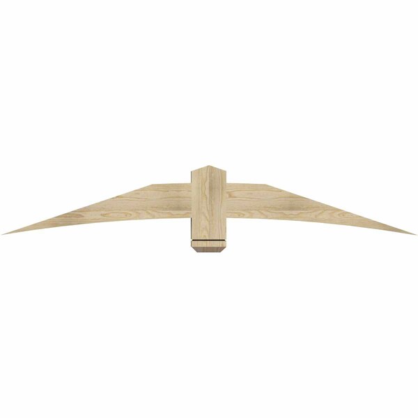 Ekena Millwork Bellingham Rough Sawn Timber Gable Bracket, Douglas Fir, 72"W x 12"H x 4"D x 6"F, 4/12 Pitch GBW072X12X0406BEL00RDF - main